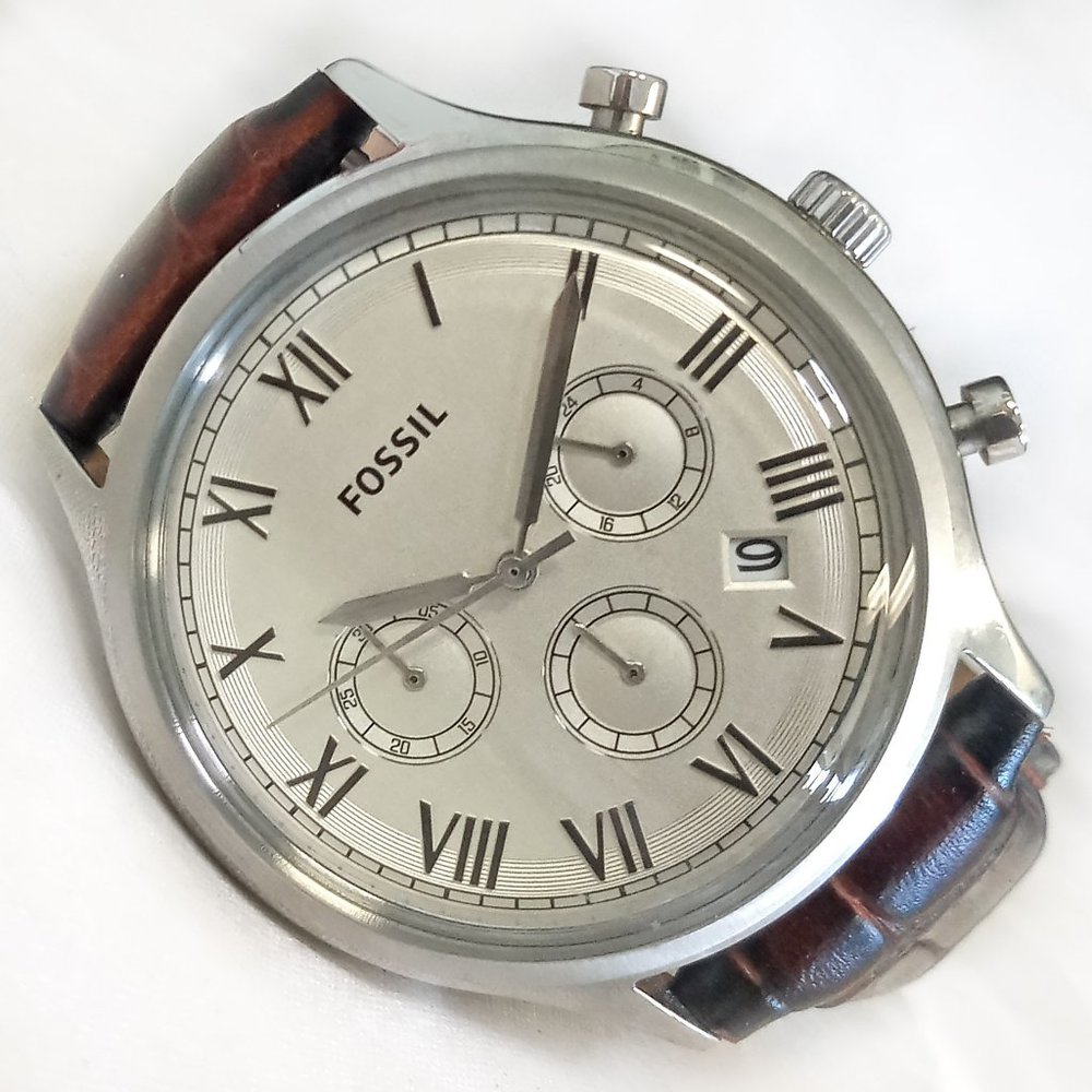 Fossil Ansel Chronograph Dress Watch FS4738 42mm